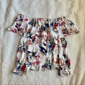 American Eagle Off the Shoulder White Blouse